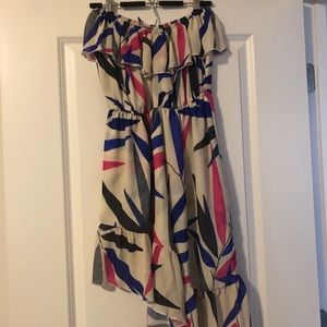 Strapless, high low dress